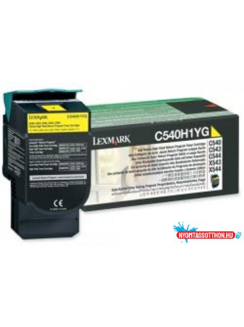 Lexmark C54x/X54x High Return Toner Yellow 2.000 oldal (Eredeti) C540H1YG