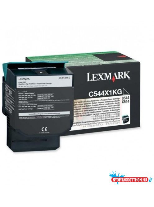 Lexmark C544/X544 Extra High Return Toner Black 6.000 oldal (Eredeti) C544X1KG