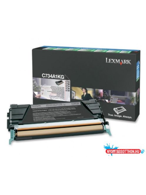 Lexmark C734/X734 Return Toner Black 8.000 oldal (Eredeti) C734A1KG
