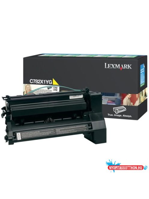 Lexmark C782/X782e Extra High Return Toner Yellow 15.000 oldal (Eredeti) C782X1YG