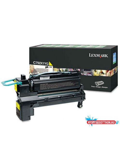 Lexmark C792 Extra High Return Toner Yellow 20.000 oldal (Eredeti) C792X1YG