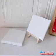   20x20cm mini méretű nyújtott üres pamusztvászon festéshez