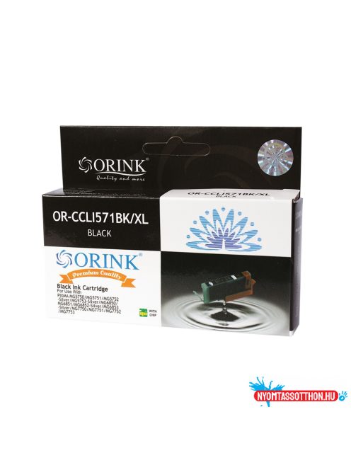 Canon CLI571XL tintapatron black ORINK (utángyártott)
