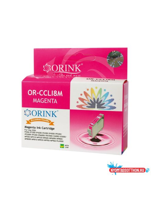Canon CLI8 tintapatron magenta ORINK (utángyártott)