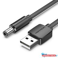 KÁBEL USB -> DC 5.5mm, 1,0 m, (fekete), Vention