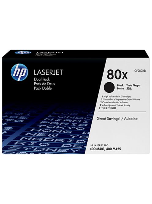 HP CF280XD Toner Black 2x6,9K No.80X (Original)