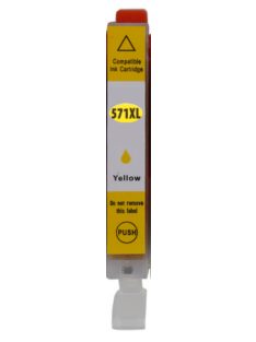   CLI-571 yellow compatible, XL-size remanufactured ink cartridge (chip) PREMIUM