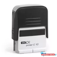   Bélyegző C10 Printer Colop 10x27mm, fekete ház/kék párna