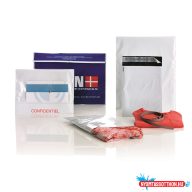   Futártasak B5, 190x250 + 50 mm. szilikonos záródás 100 db/csomag Coex Fehér/Fekete