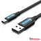 Vention USB-A 2.0/M ->  mini USB-B/M, 0,5m, (PVC,fekete), kábel