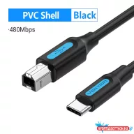 VENTION KÁBEL USB 2.0 C - B, 2A 1M Fekete