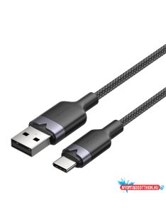 Vention USB-A 2.0/M -> USB-C/M, 1m,(fekete,3A), kábel