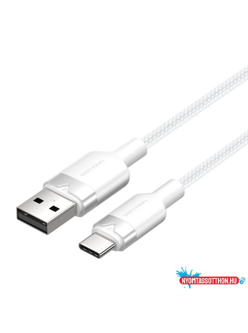 Vention USB-A 2.0/M -> USB-C/M, 2m,(fehér,3A), kábel