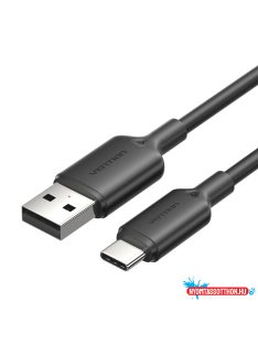Vention USB-A 2.0/M -> USB-C/M, 1m,(fekete), kábel