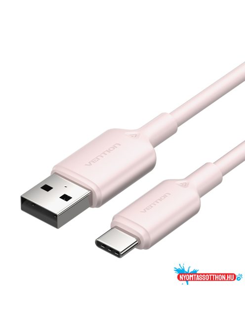 Vention USB-A 2.0/M -> USB-C/M, 1m,(pink), kábel