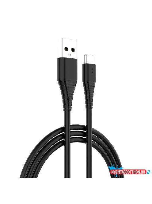 Colorway USB-C kábel (PVC) 2,4А 1m fekete (CW-CBUC026-BK)
