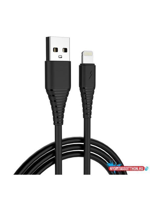 Colorway USB kábel Apple Lightning (PVC) 2,4А 1m fekete (CW-CBUL024-BK)