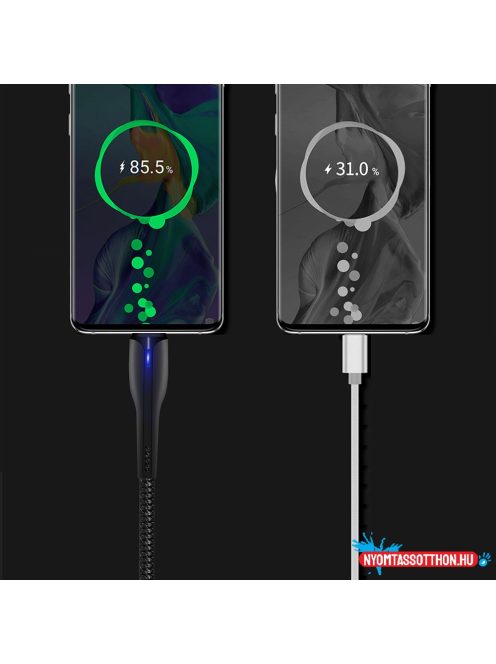 Colorway USB kábel - Apple Lightning (PVC + led) 2,4А 1м fekete (CW-CBUL034-BK)