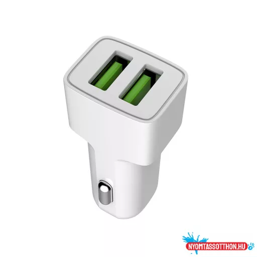 Autós töltő ColorWay 2USB AUTO ID 2.4A (12W) fehér (CW-CHA009-WT)