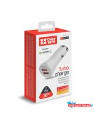 Autós töltő ColorWay 2USB Quick Charge 3.0 (36W) fehér (CW-CHA011Q-WT)