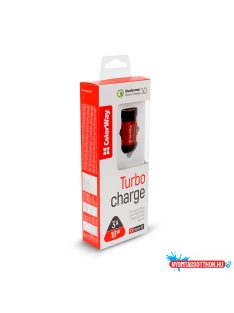  Autós töltő ColorWay 1USB Quick Charge 3.0 (18W) piros (CW-CHA012Q-RD)