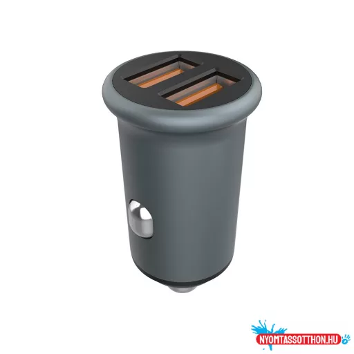 Autós töltő ColorWay 2USB Quick Charge 3.0 (36W) szürke