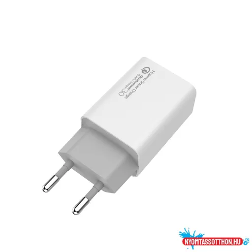 ColorWay AC töltő 1USB Huawei Super Charge/Quick Charge 3.0, 4A (20W) fehér (CW-CHS014Q-WT)