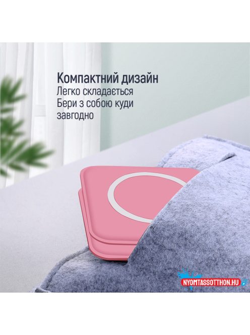 Vezeték nélküli töltő СolorWay MagSafe Duo Charger 15W iPhone -hoz (pink)