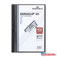 Klip mappa 30lap Durable Duraclip(R), fekete