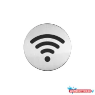   Piktogram, információs tábla, átmérõ 83mm, WIFI Durable ezüst