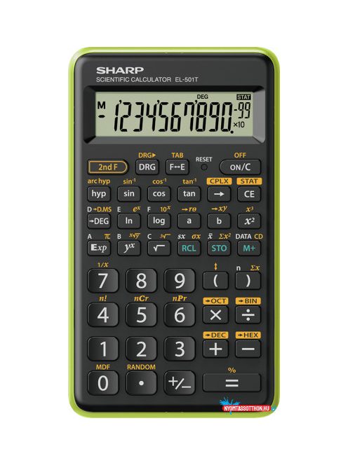 .Sharp EL501TBGR számológép (Zöld)