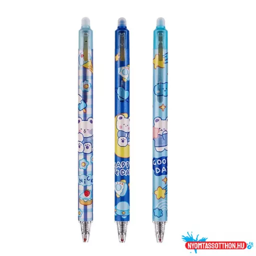 Radírozható zselés toll - happy maci, 0.5mm