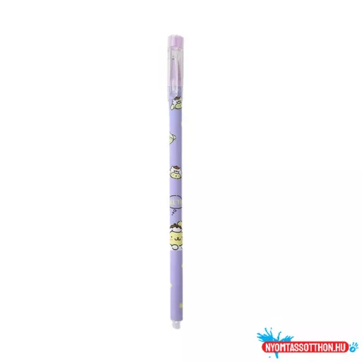 Radírozható zselés toll - kawaii sárga pompom purin, 0.5mm