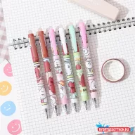 Radírozható zselés toll - kawaii boldog maci, 0.5mm