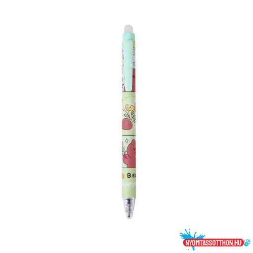 Radírozható zselés toll - kawaii boldog maci, 0.5mm