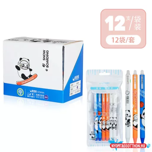 Radírozható zselés toll - panda, 0.5mm