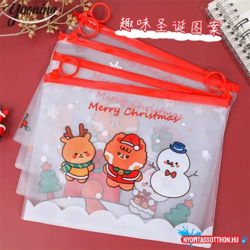 Műanyag karácsonyi tasak