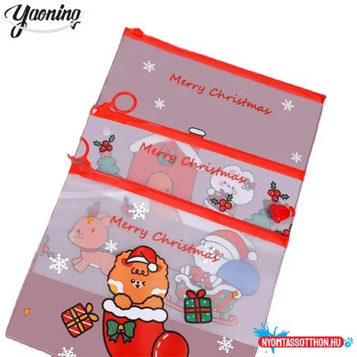 Műanyag karácsonyi tasak