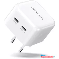 VENTION 2-portos USB(C+C) Töltő (35W/35W)Fehér
