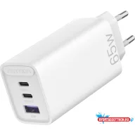 VENTION 3-portos USB(C+C+A) töltő (65W/30W/30W) Fehér