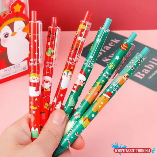 Karácsonyi zselés toll, 0,5mm (klipszes)