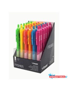   Golyóstoll nyomógombos 0,7mm Vinson Fashion C4 vegyes displ 36 db