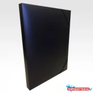   Gumis mappa A4, mûanyag gerincvastagított 30mm, Bluering(R) fekete