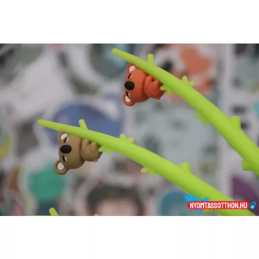 Eukaliptuszos koala fekete zselés toll, 0.5mm