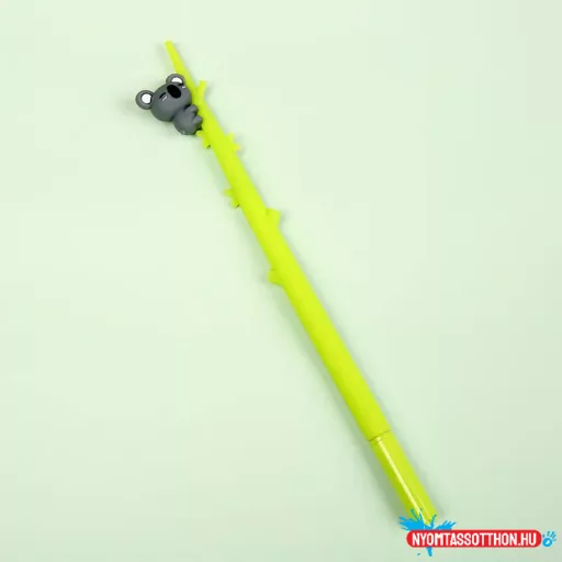 Eukaliptuszos koala fekete zselés toll, 0.5mm