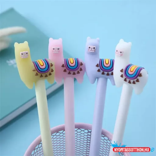 Happy alpaka fekete zselés toll, 0.5mm