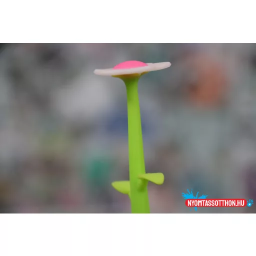 Egyszerű - nagyszerű virág fekete zselés toll, 0.5mm