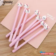 HelloKitty pink testű fekete zselés toll, 0.5mm