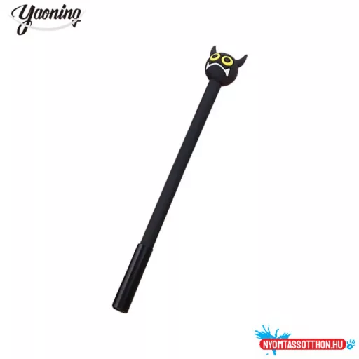 Morcos szarvas fekete zselés toll, 0.5mm