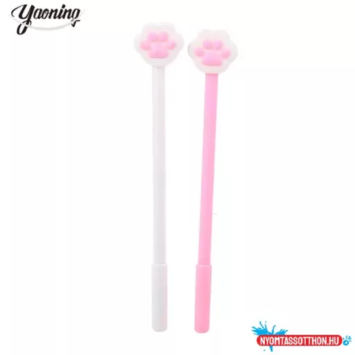 Pink cicatappancs fekete zselés toll, 0.38mm
